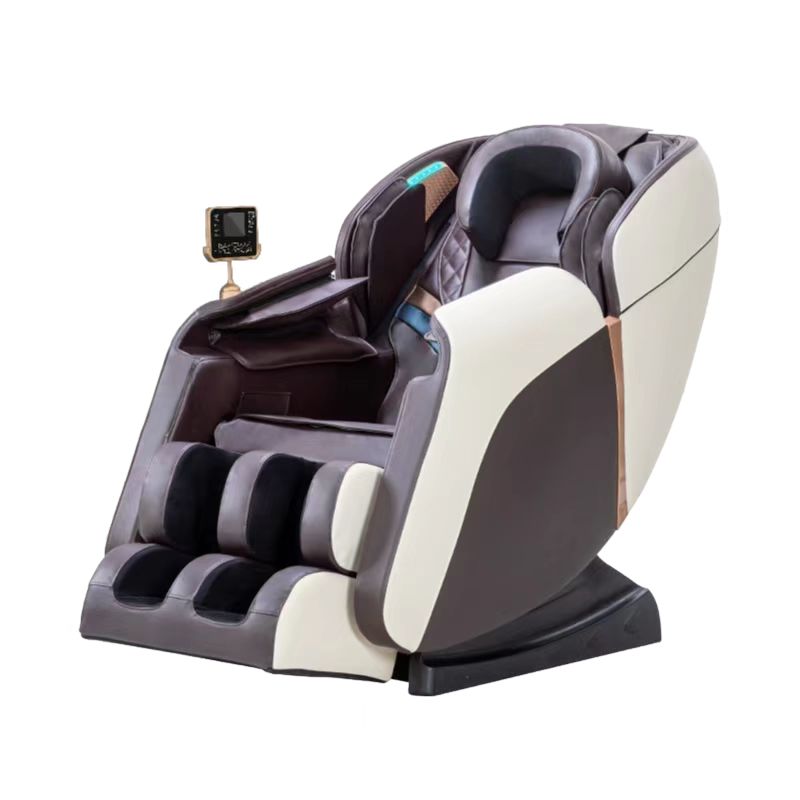 Brun Dreamliner 4D massagestol set skråt forfra